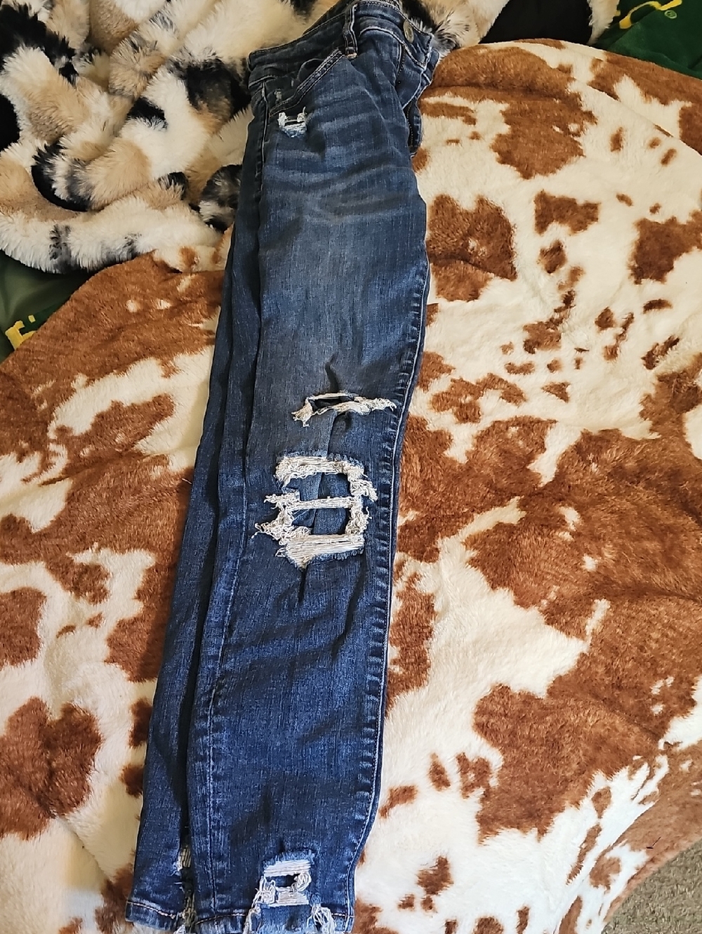 American Eagle Outfitters Hi-Rise Jeggings Crop Jeans Size 6 - Picture 2 of 7